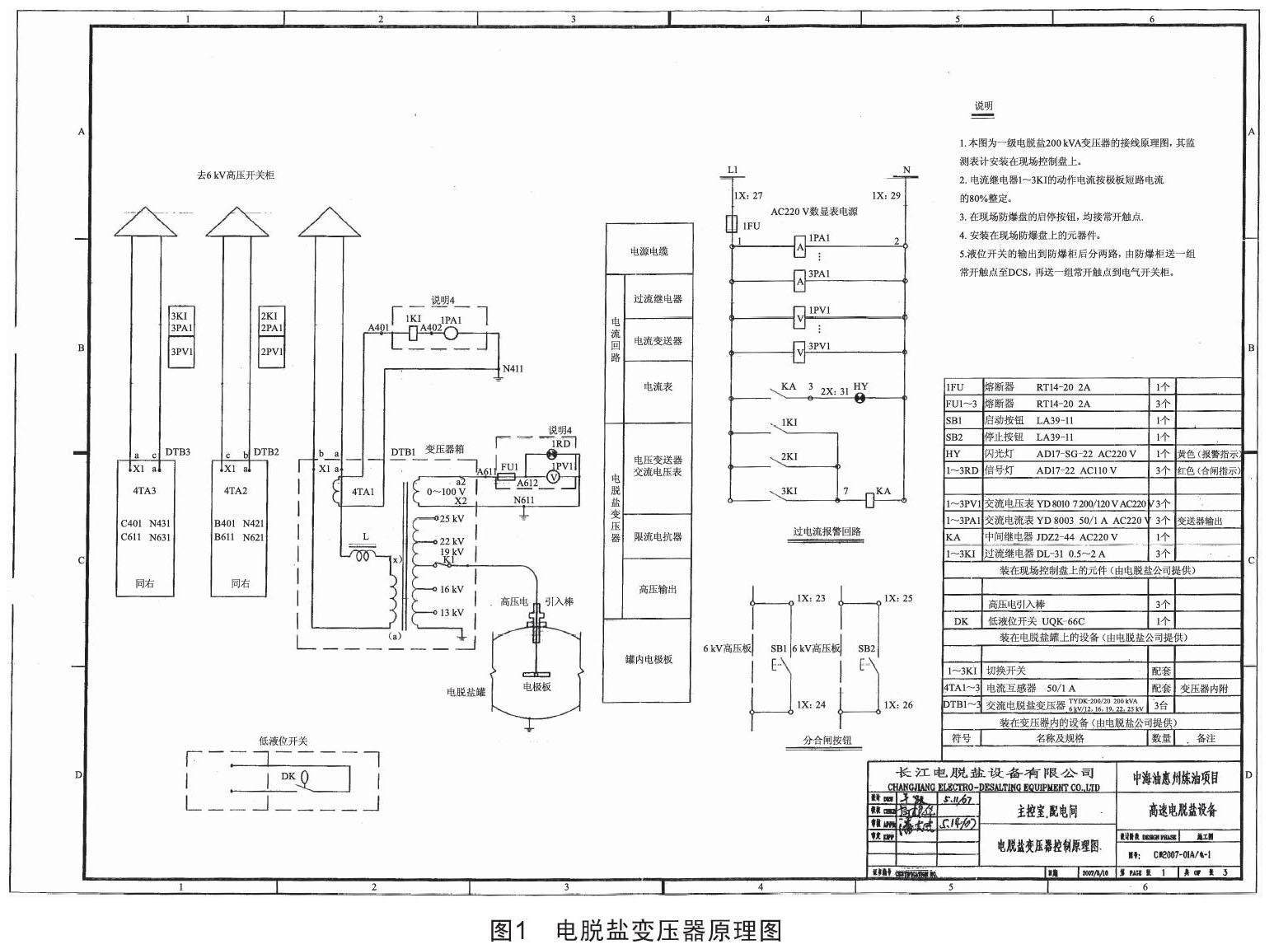 關(guān)于電脫鹽變壓器的工作原理、安裝與調(diào)試、送電試驗(yàn)